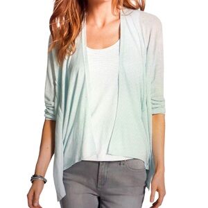 Chico’s Linen Blend Cardigan Pastel Green Sz Medium